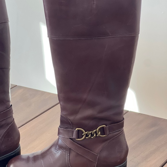 Lauren Ralph Lauren Brown Leather Riding Boots - Picture 3 of 6